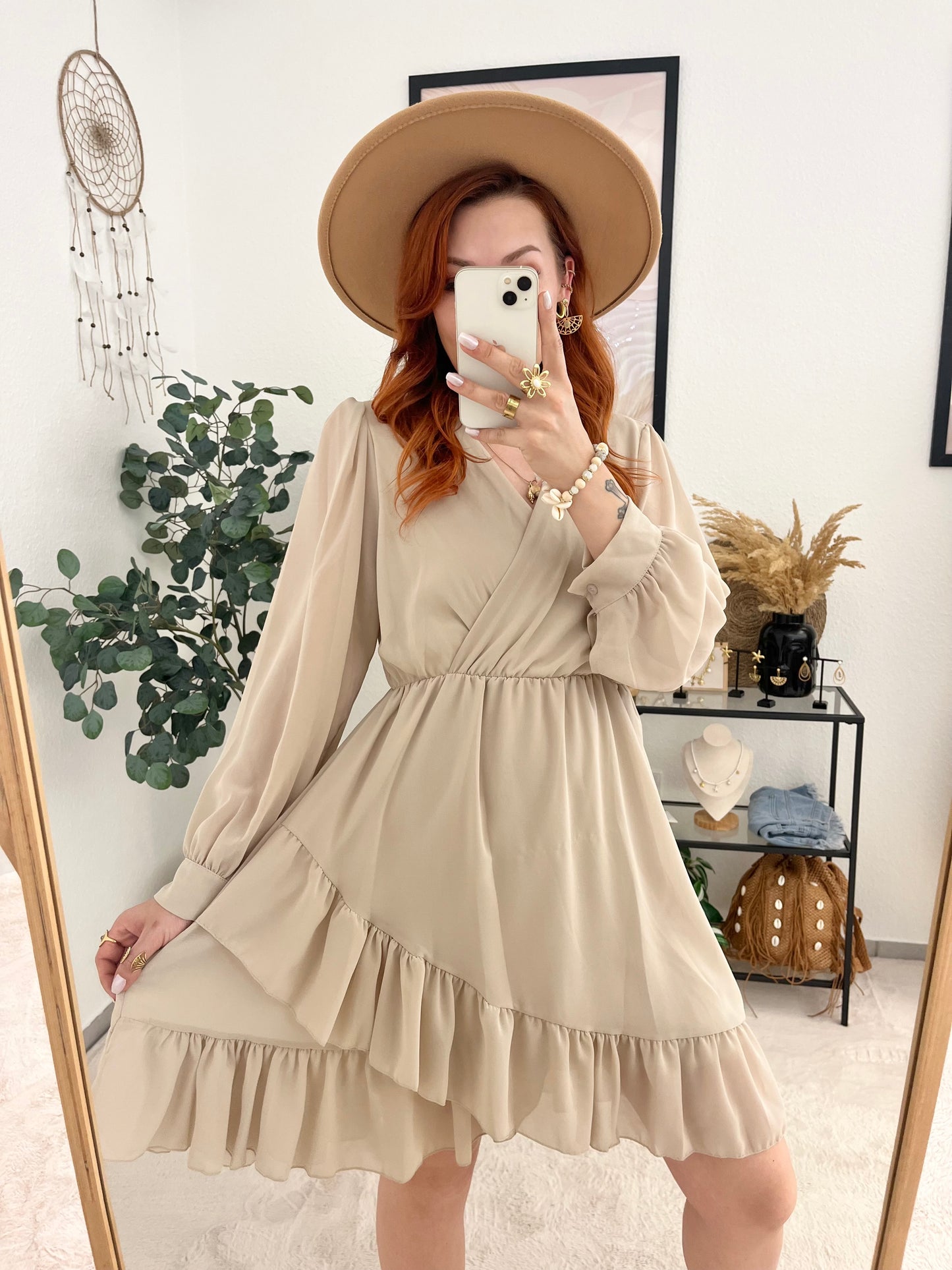 Kleid "Jeanette" creme - leichtes Sommerkleid