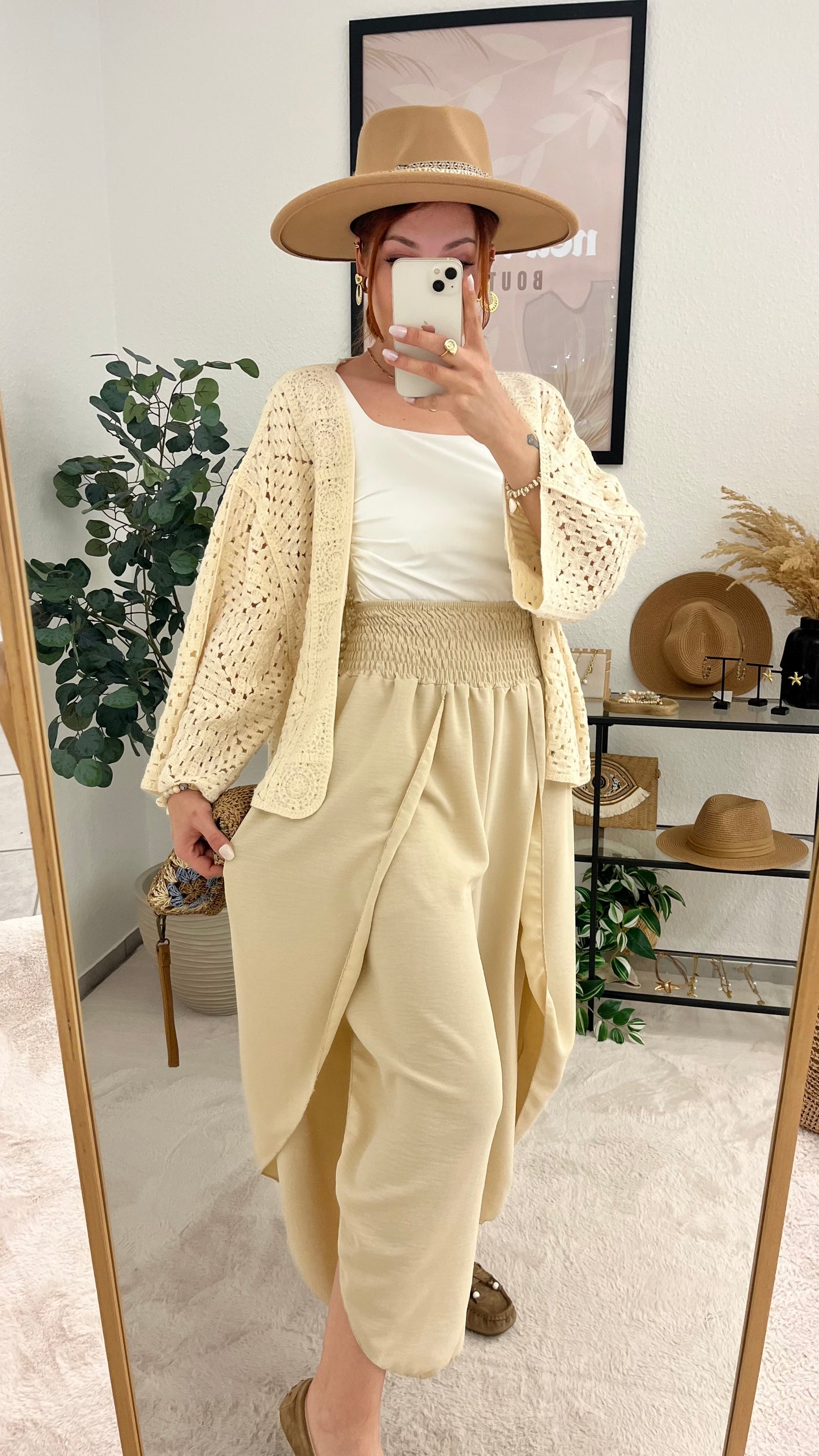 Hose "Amira" creme - leichte Hose perfekte Sommerhose