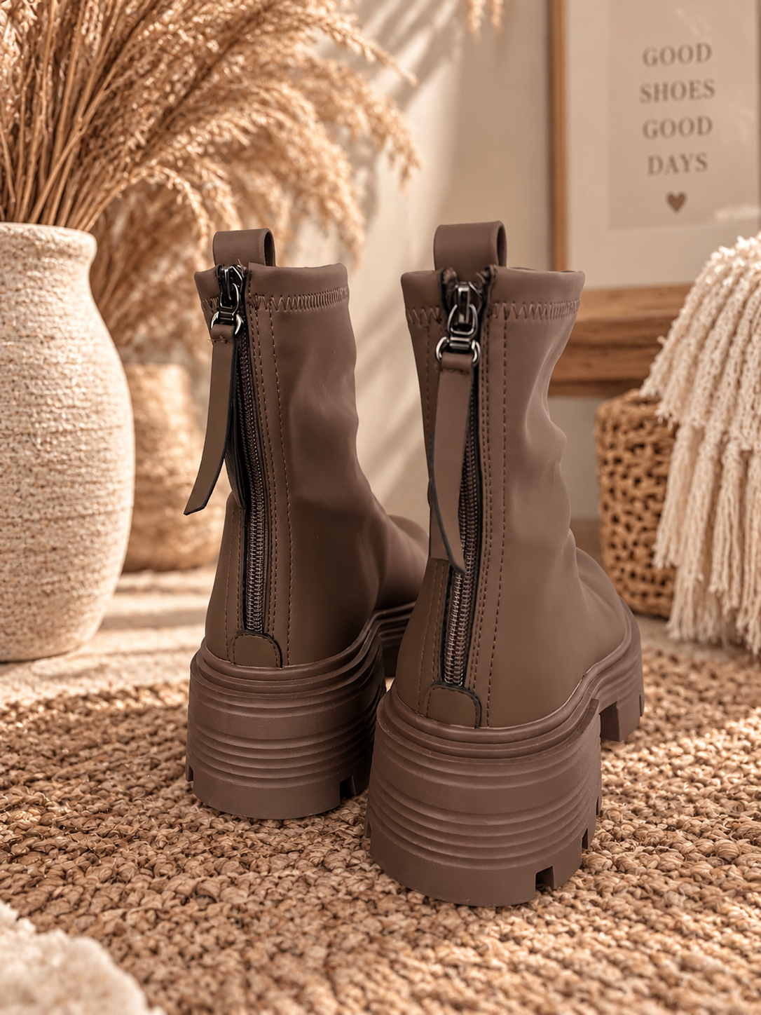 Stiefelette "ALINDA" Chunky Plateau Boots