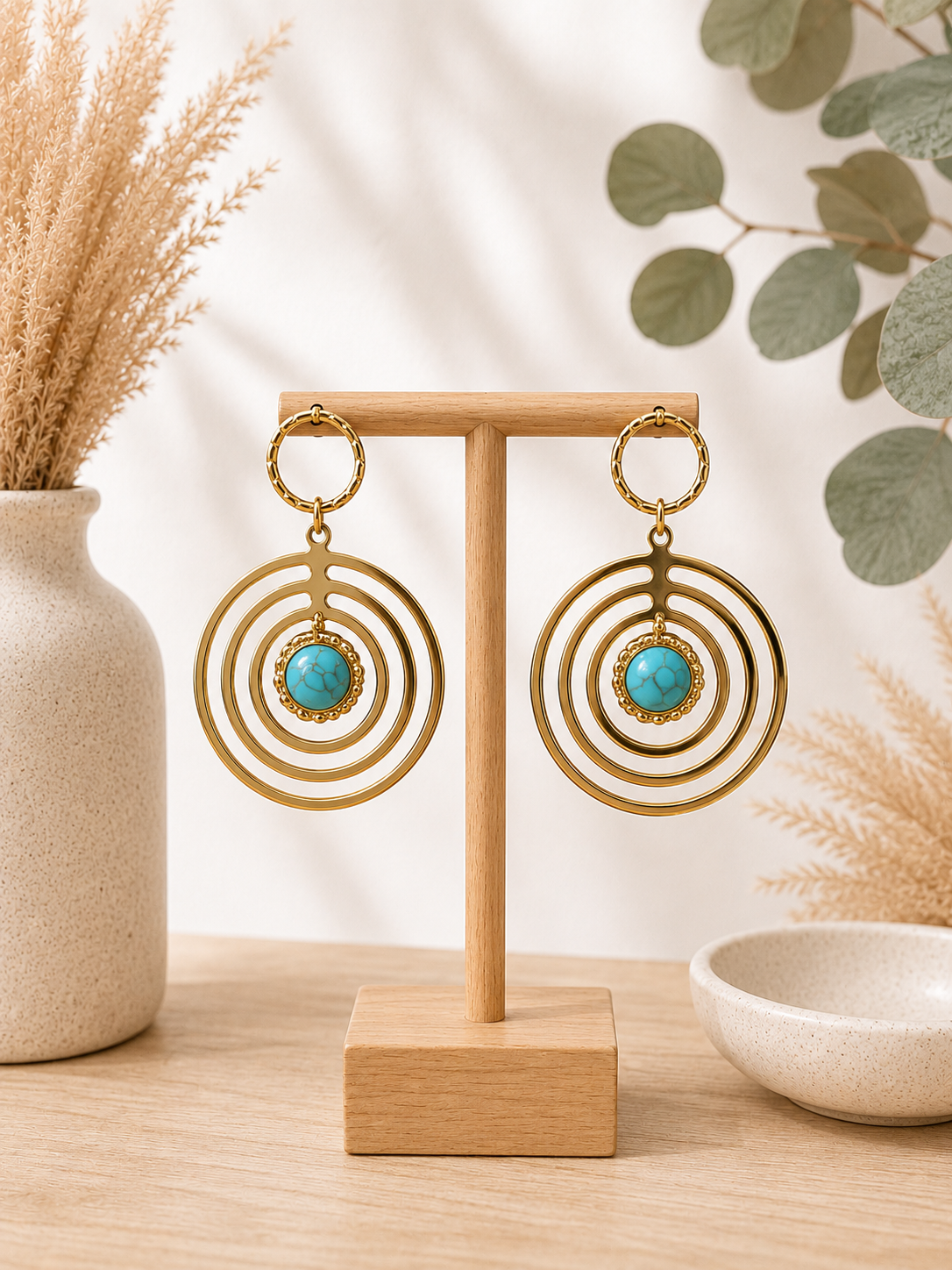 Ohrring "Jaylo" Gold - Boho Statement Ohrringe