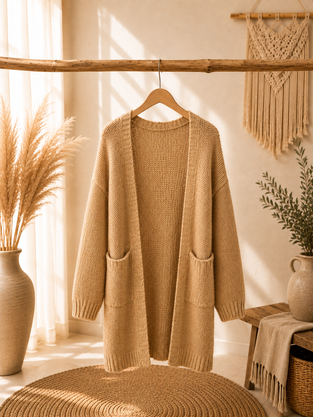 Cardigan lang "LOREENA" - verschiedene Farben