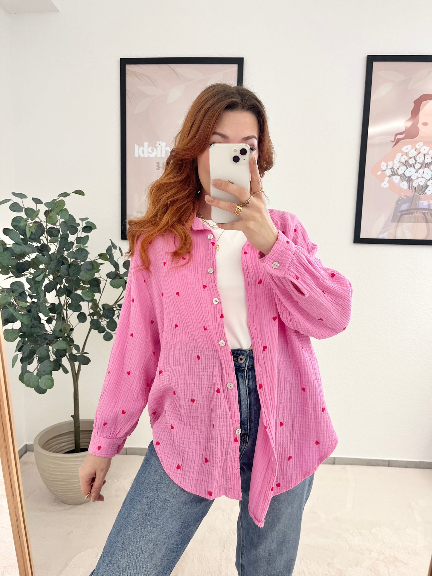 Bluse Musselin Herzi