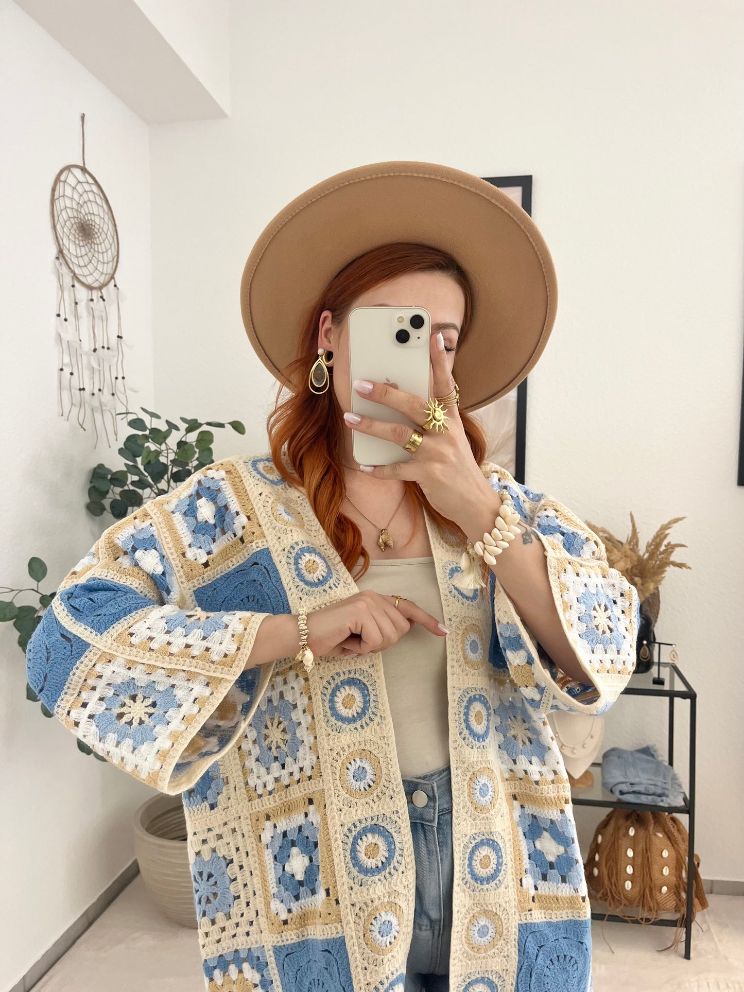 Häkelcardigan "Summer" - Boholook Jacke mit Muster