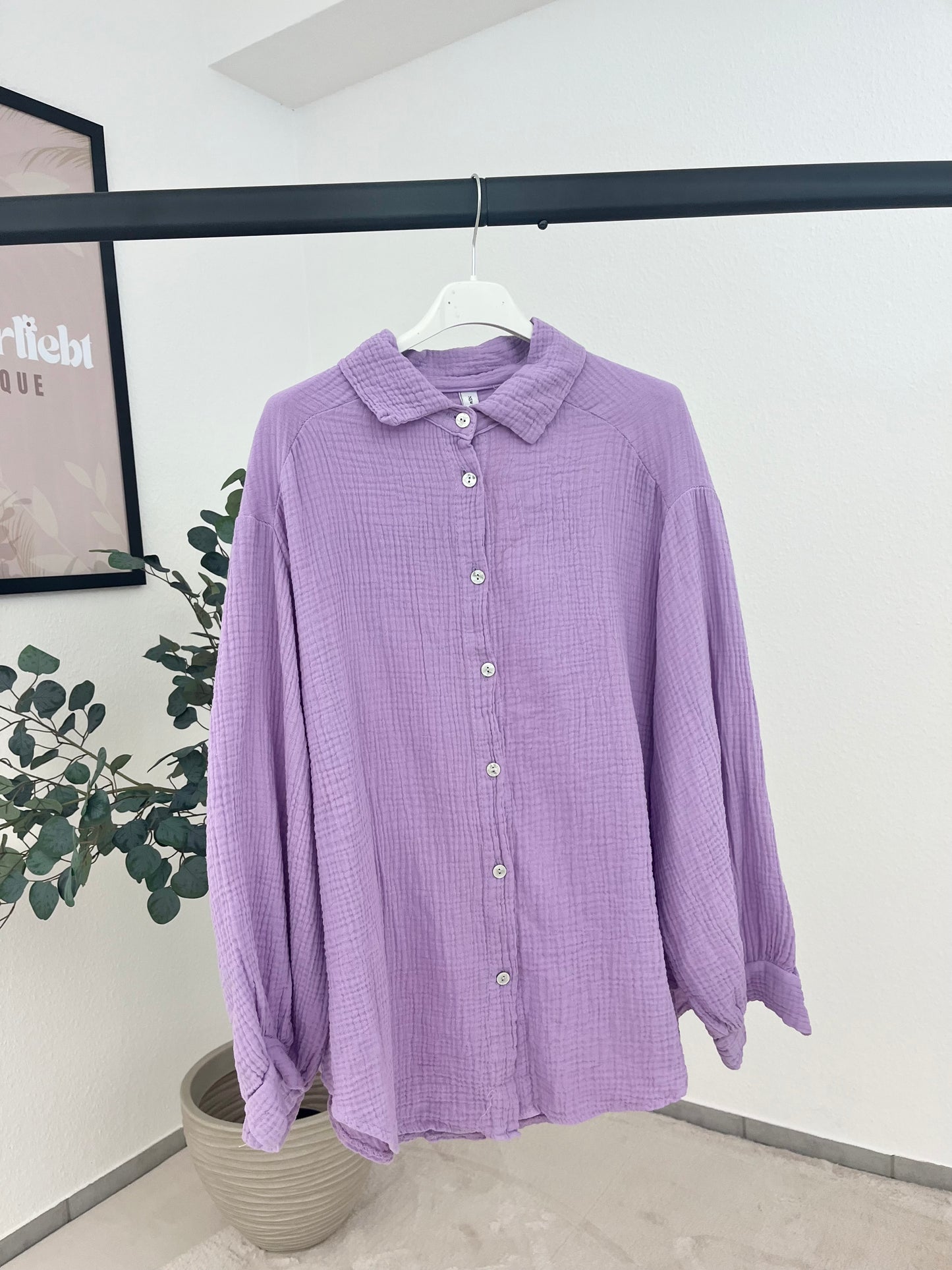 Musselinbluse "Flieder"