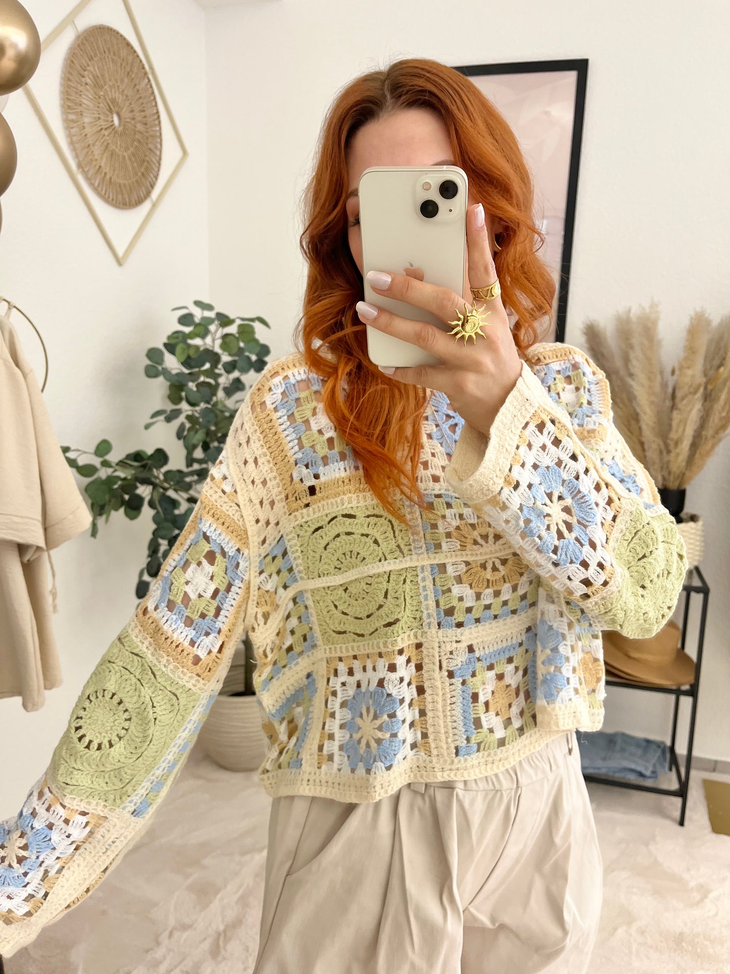 Oberteil "Summer" mint - Häkelshirt Boholook