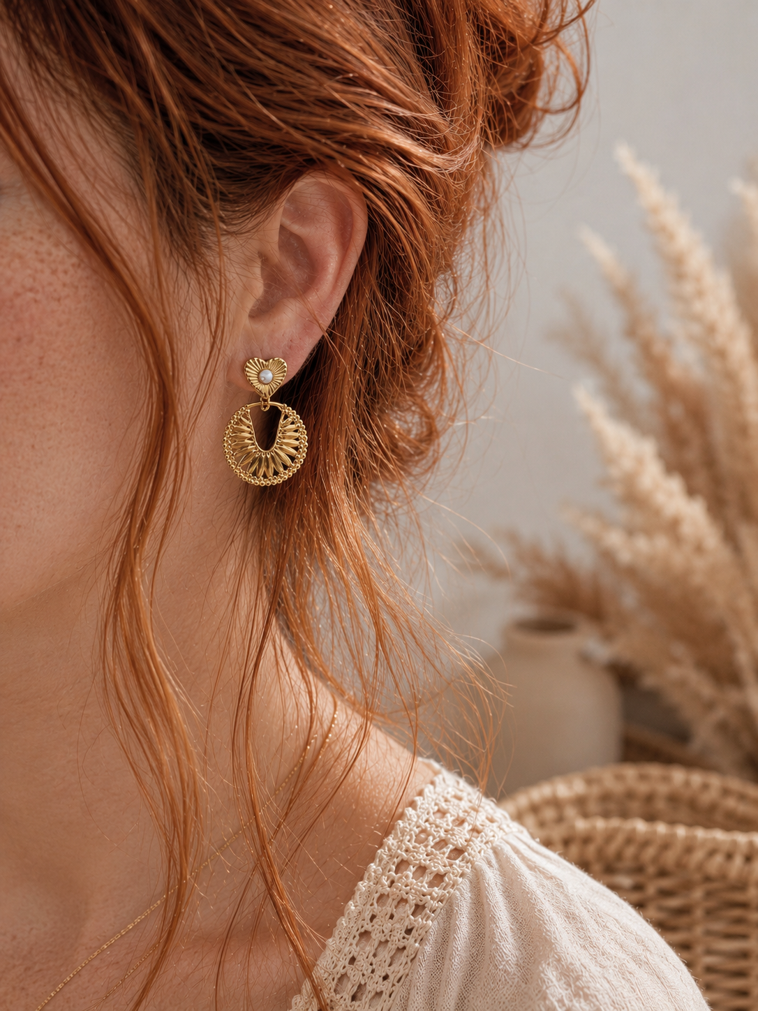 Ohrring "Tamari" gold - bezaubernde Ohrringe im Boho Stil