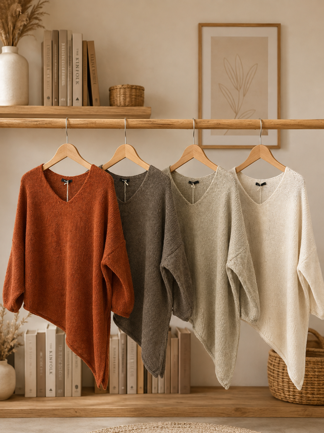 Pullover "LINDY" asymmetrisch- verschiedene Farben