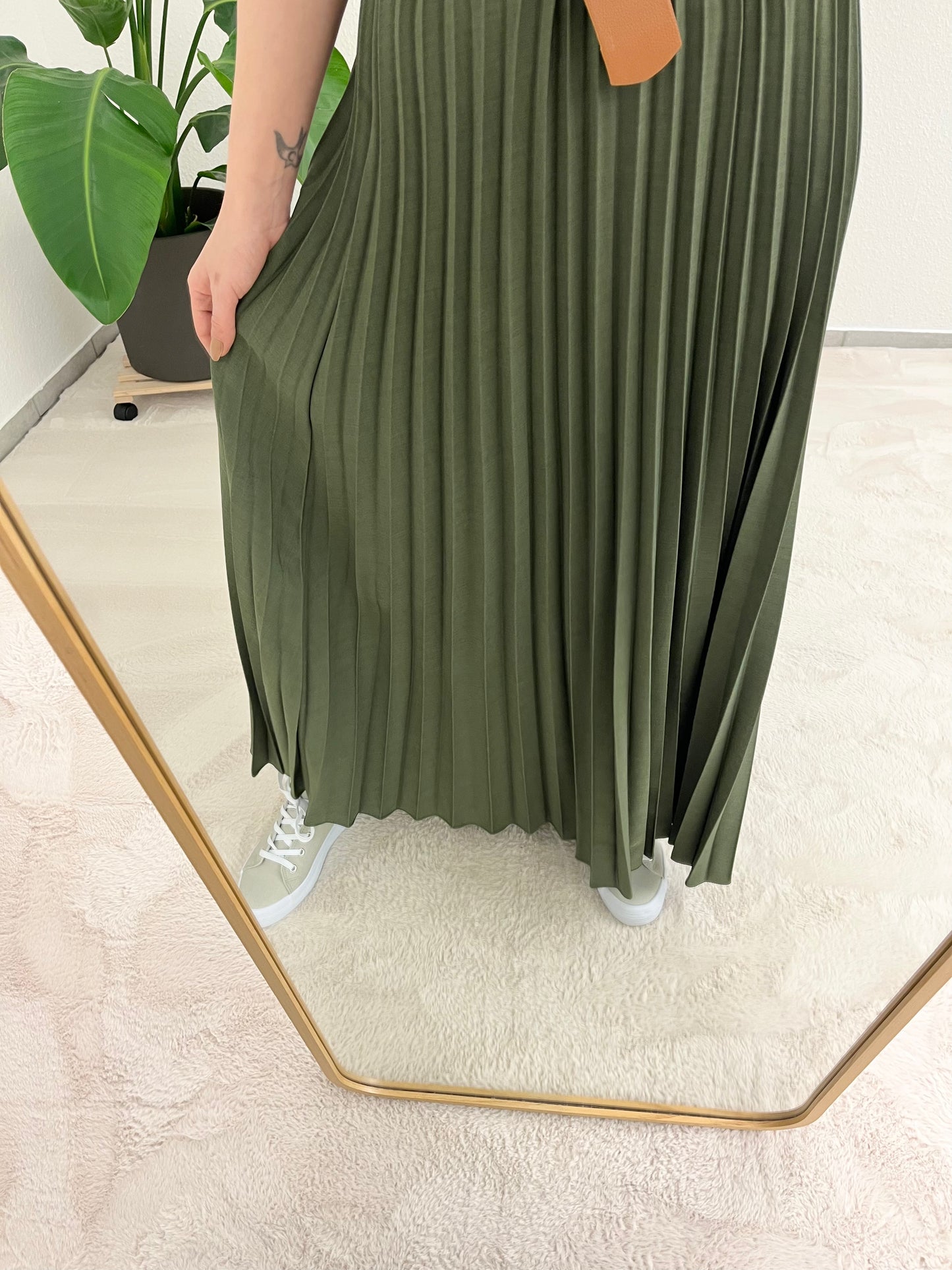 Rock Plissee Petra khaki