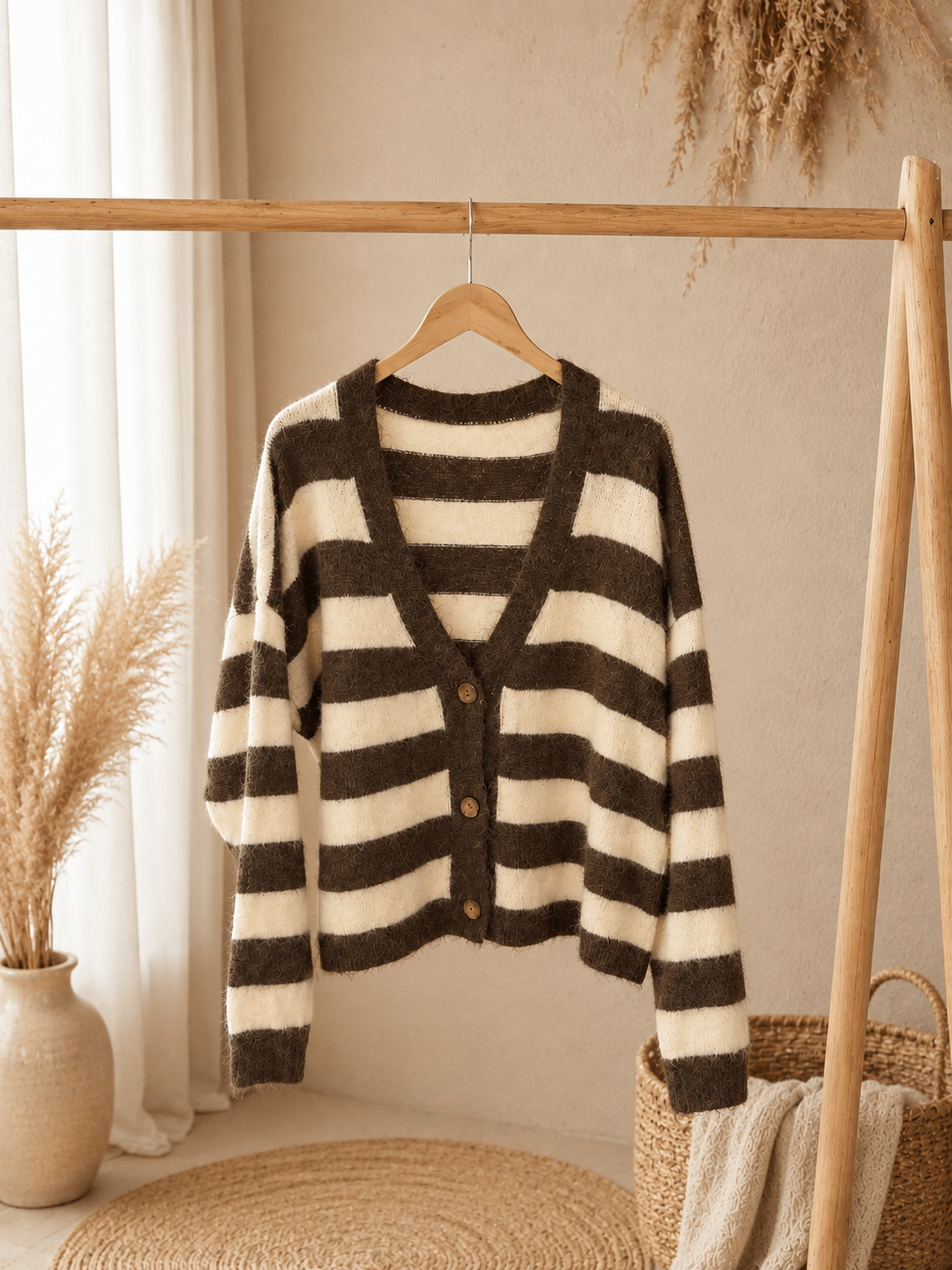 Cardigan "LOTTA" gestreifte Jacke mit Knöpfen