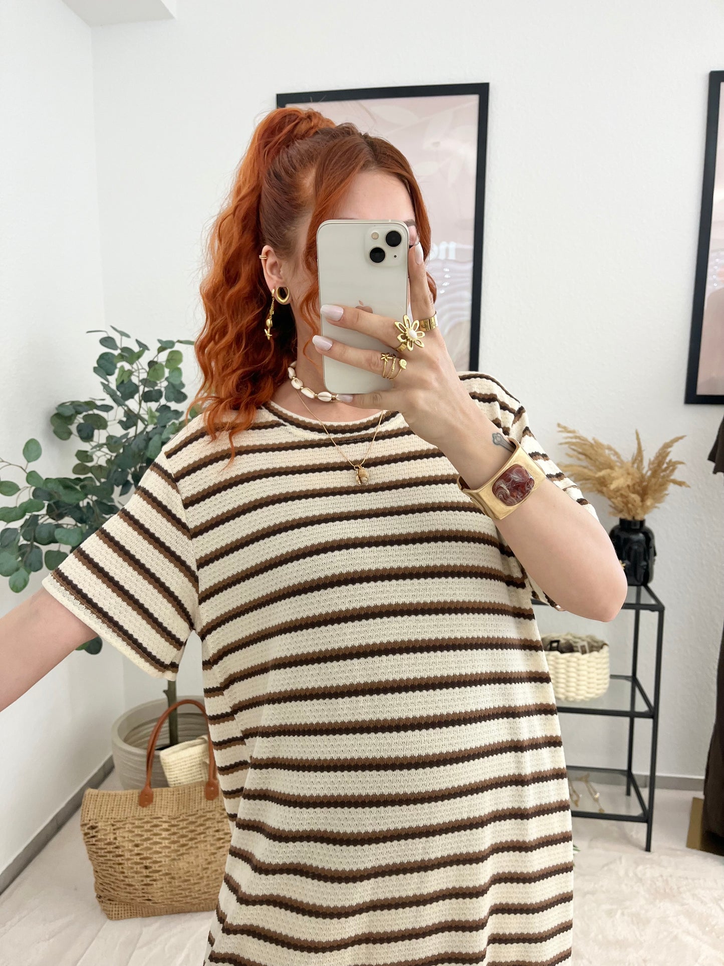 Kleid "Bille" - gemustert langes Sommerkleid