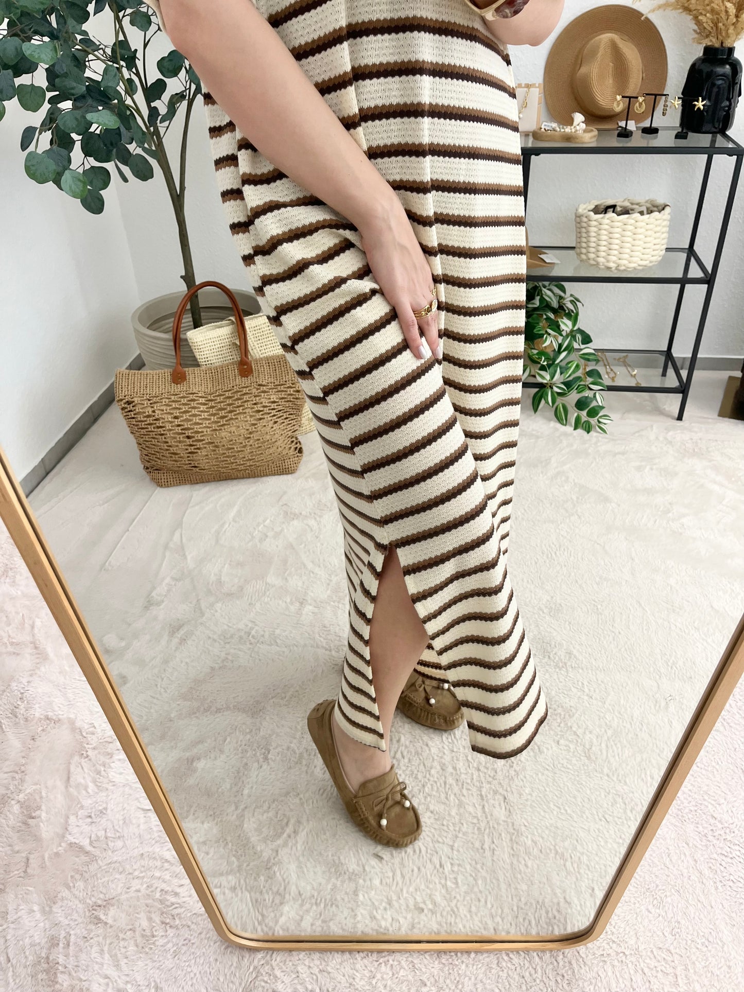 Kleid "Bille" - gemustert langes Sommerkleid