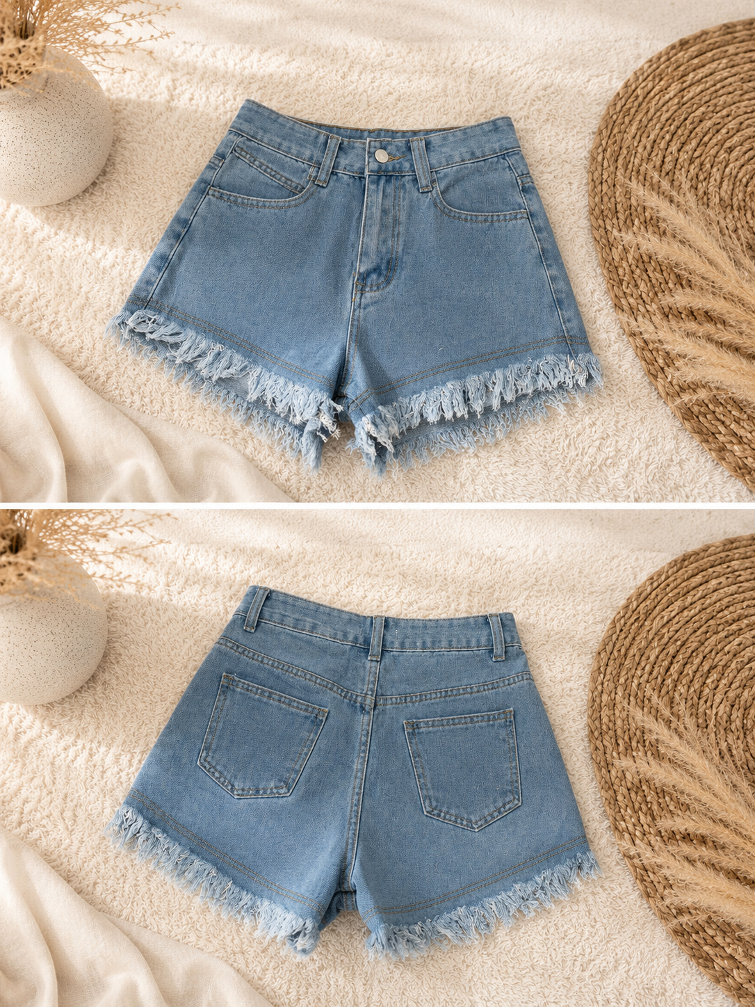 Jeansshorts "Mirena" - verschiedene Größen mit Fransen