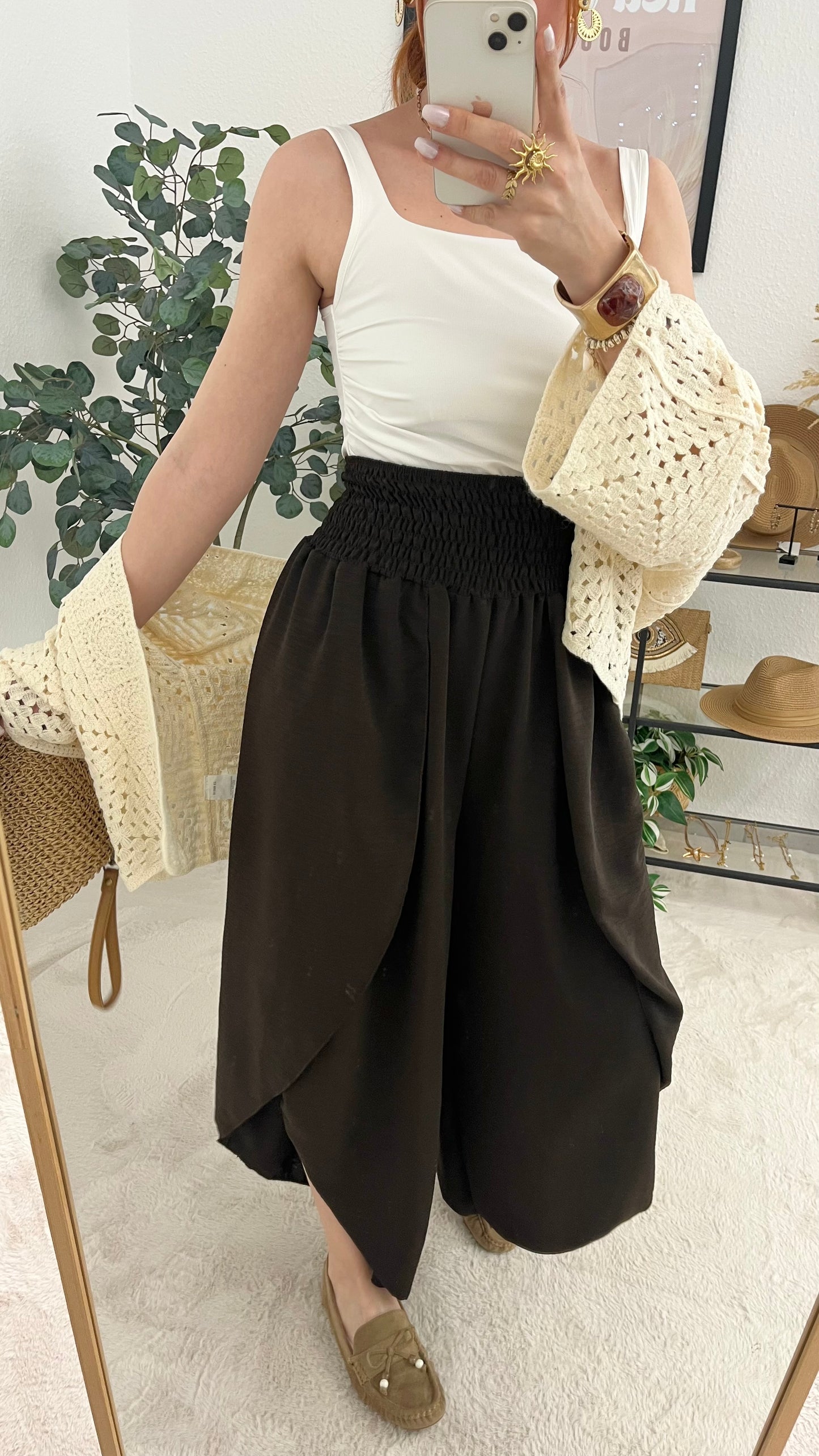 Hose "Amira" braun - leichte Hose perfekte Sommerhose