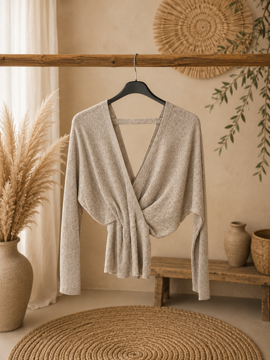 Pulloveroberteil "MILA" taupe