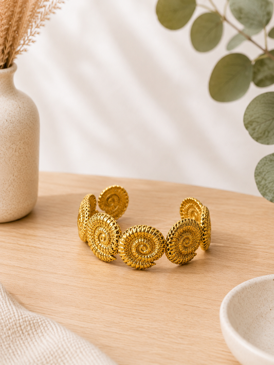 Armband "Muscheli" gold/ silber