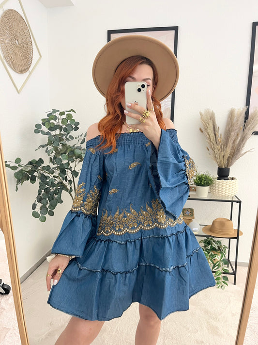 Kleid "Arona" - Offshoulder Kleid mit Rüschen