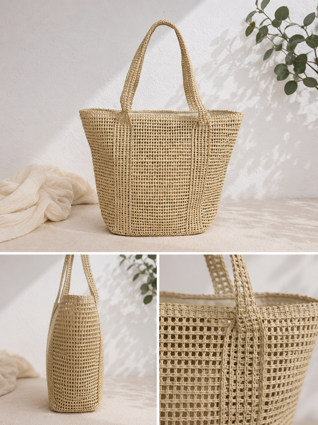 Tasche "Linara" - Basttasche | Tragetasche im Beachlook