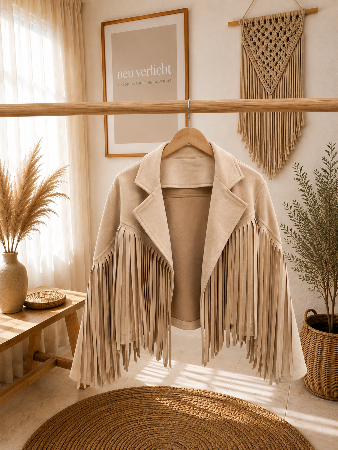 Fransenjacke "OLIVIA" Softwildlederlook - in verschiedenen Farben