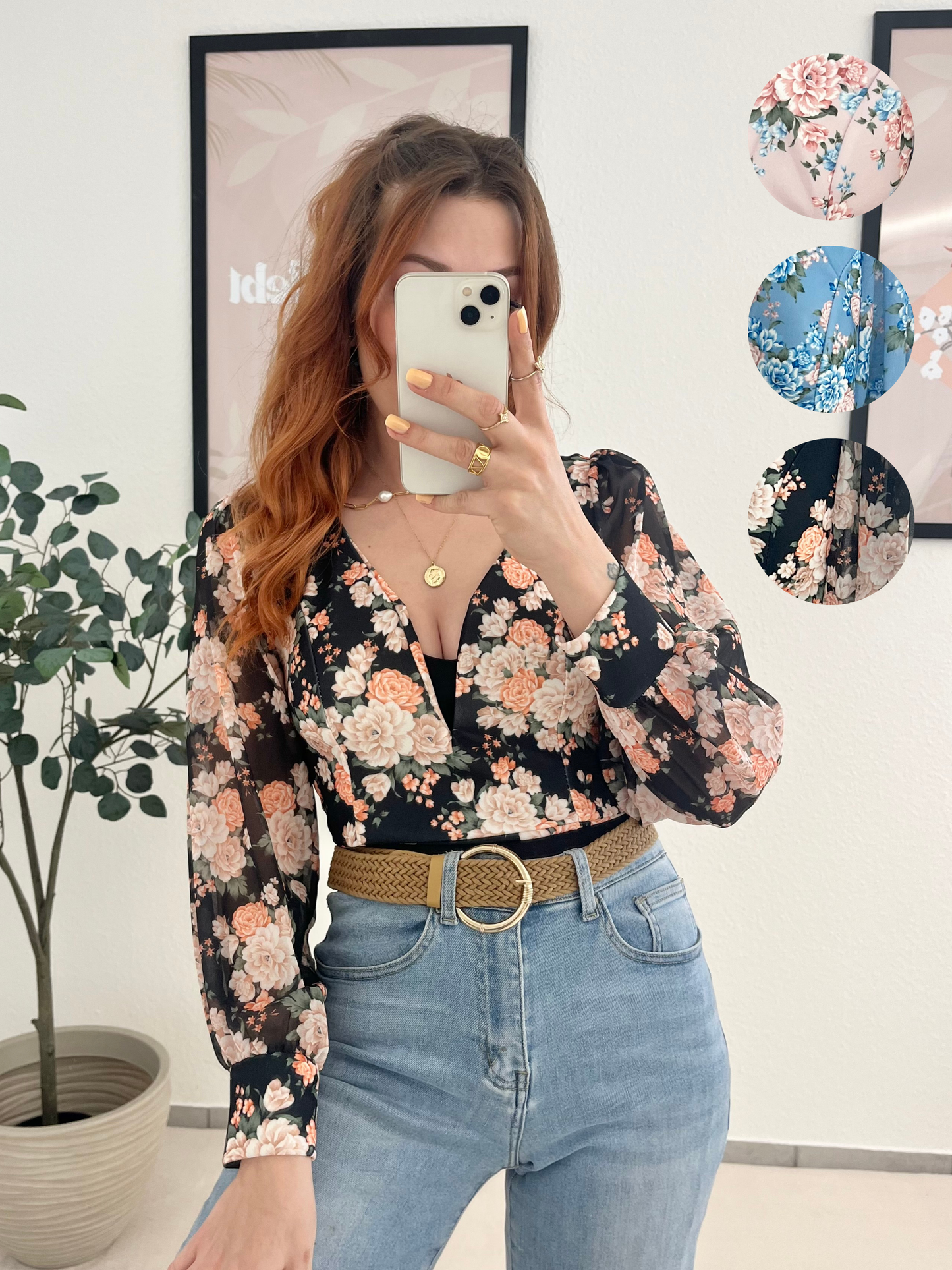 Bluse "Layla" - Rückenfreie Bluse in versch. Farben