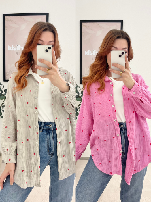 Bluse Musselin Herzi
