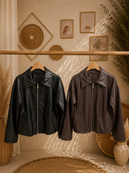 Lederjacke "KAISY" - Kunstleder Jacke