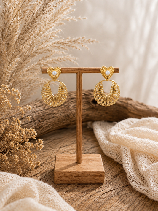Ohrring "Tamari" gold - bezaubernde Ohrringe im Boho Stil