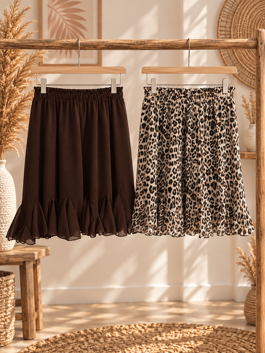 Rock "ANNA" Leoprint / Braun