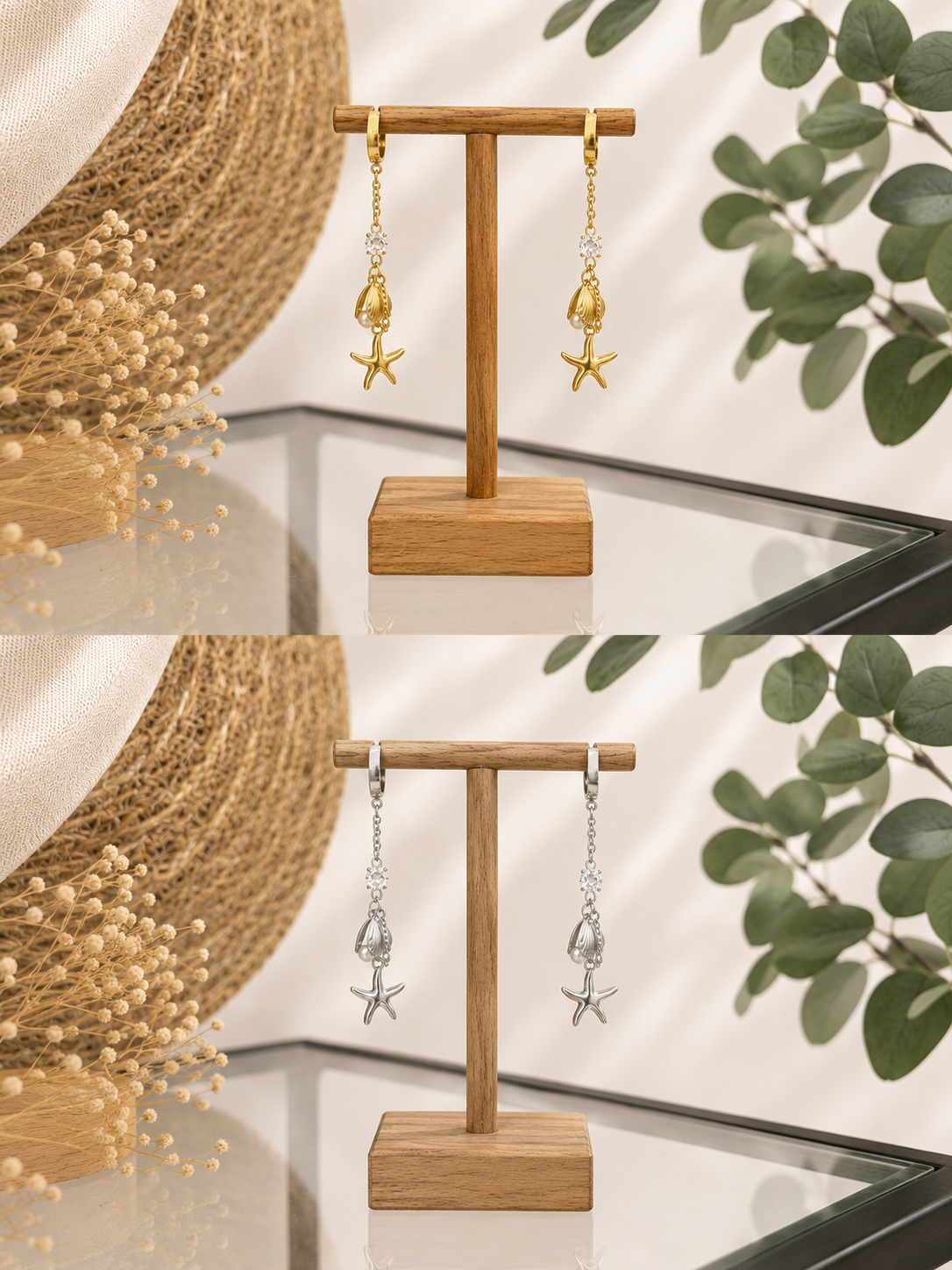 Ohrring "SIA" - gold/silber
