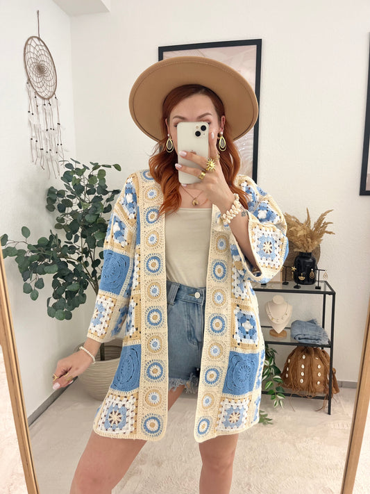 Häkelcardigan "Summer" - Boholook Jacke mit Muster