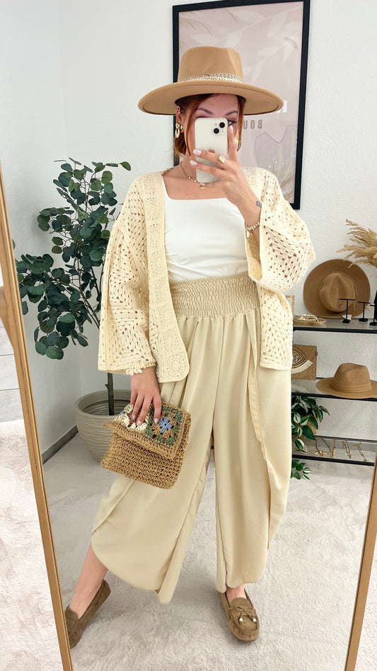 Hose "Amira" creme - leichte Hose perfekte Sommerhose