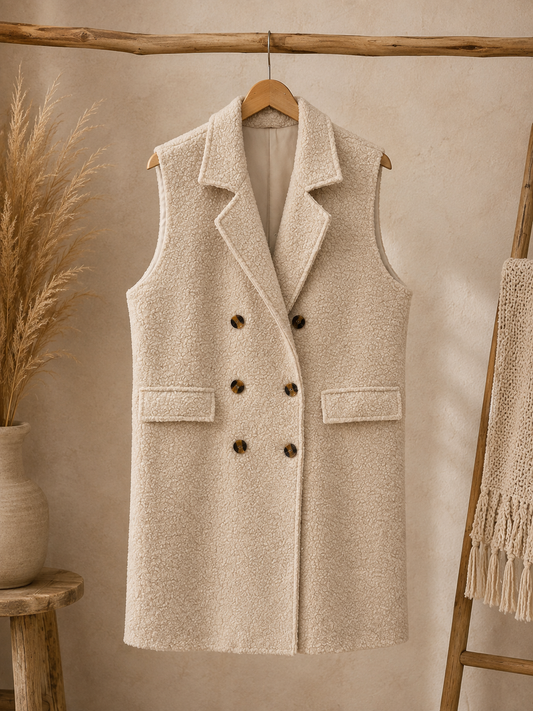 Teddyweste "LORA" in creme