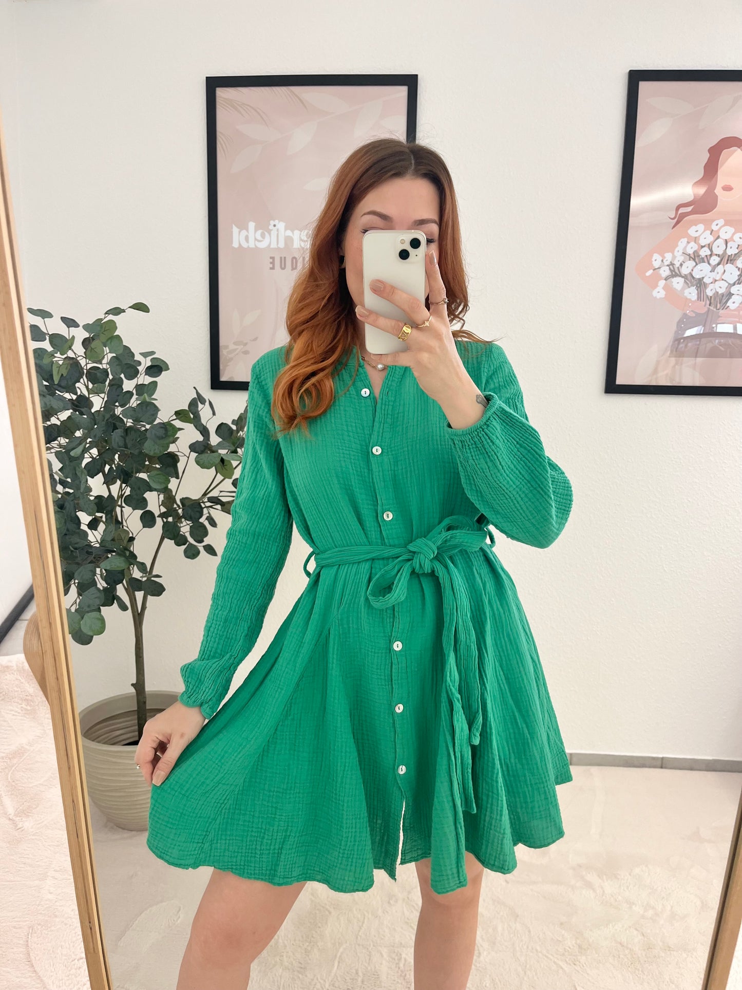 Musselin Kleid "Leni" - versch. Farben Midimusselinkleid