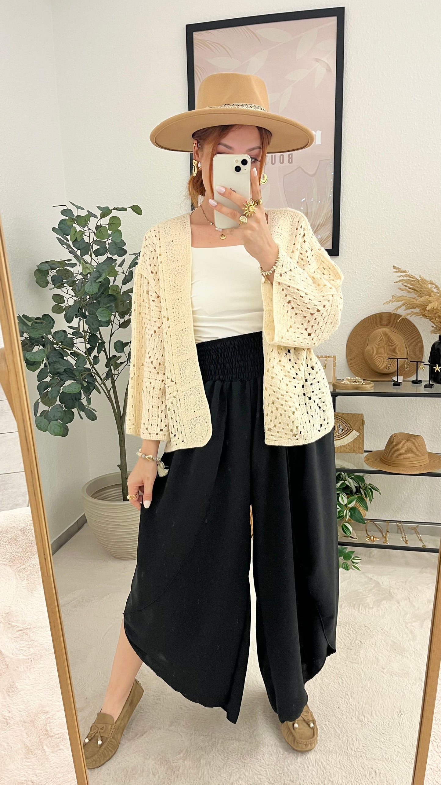 Hose "Amira" schwarz - leichte Hose perfekte Sommerhose