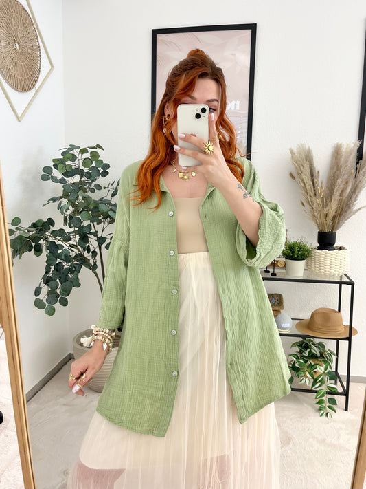 Bluse "Lucena" - Musselinbluse mit Stickereien