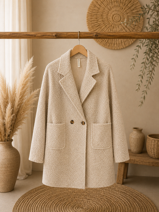 Teddymantel "ALISSA" in Light Beige