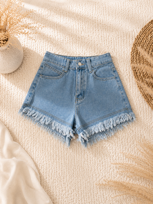 Jeansshorts "Mirena" - verschiedene Größen mit Fransen