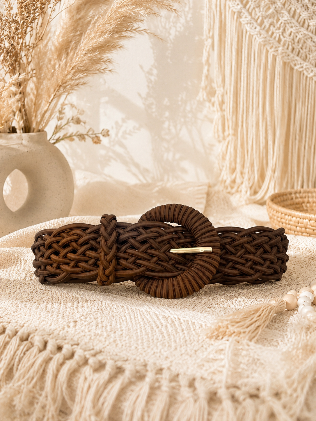 Gürtel "Larie“ braun | gold - Taillengürtel