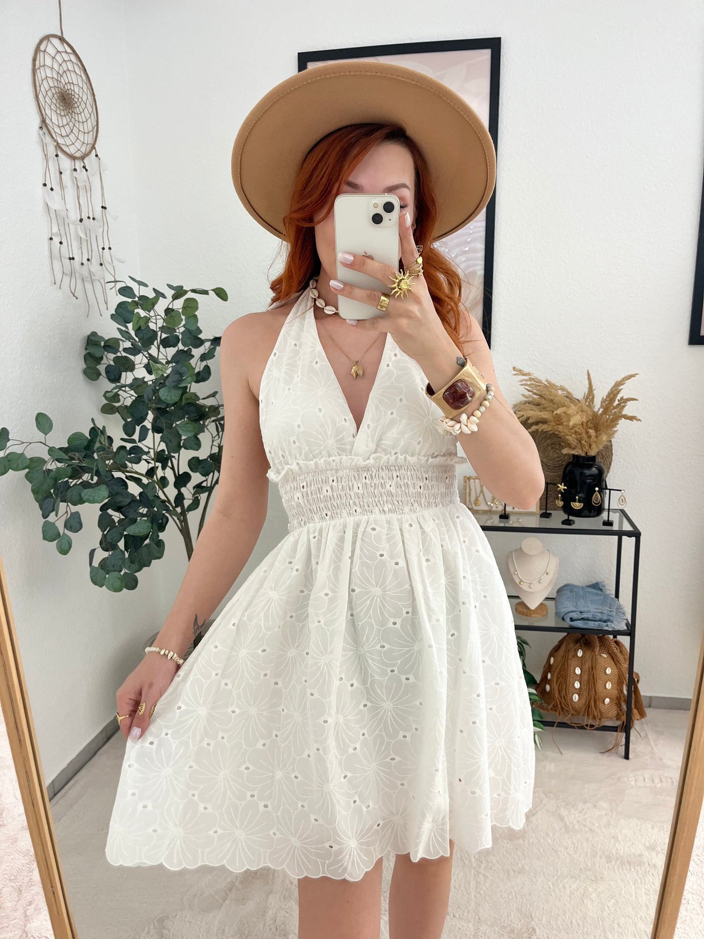Kleid "Juliana" - Bohokleid Lochstrickoptik Sommerkleid