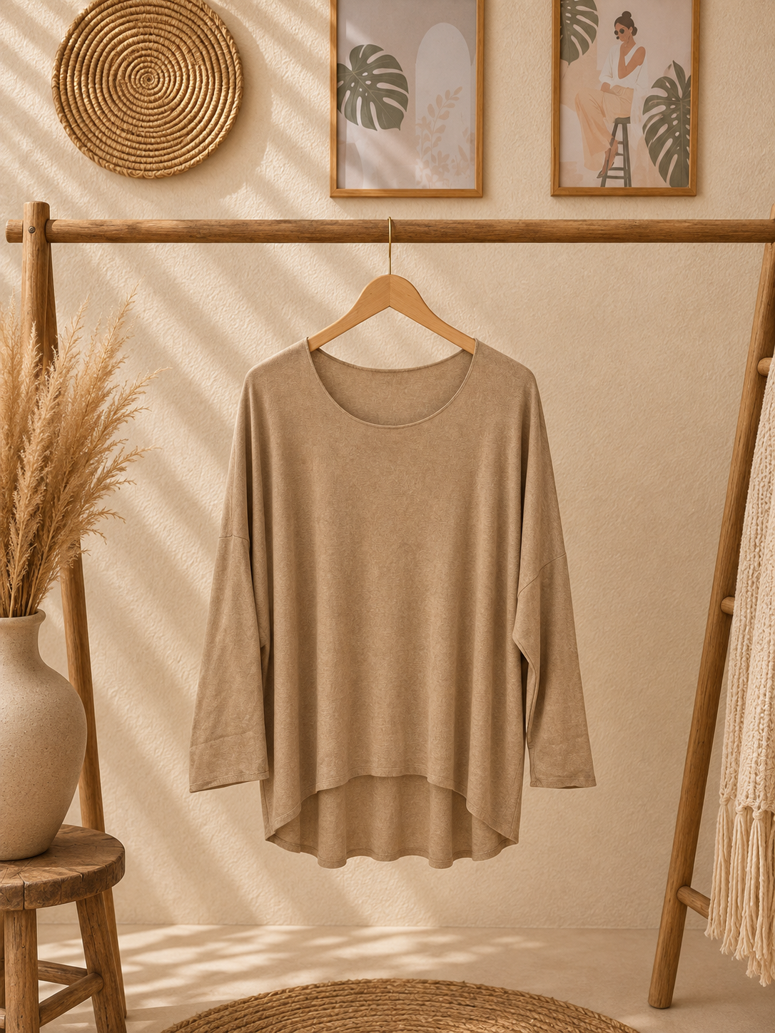 Langarm Shirt "LINDSEY" - verschiedene Farben