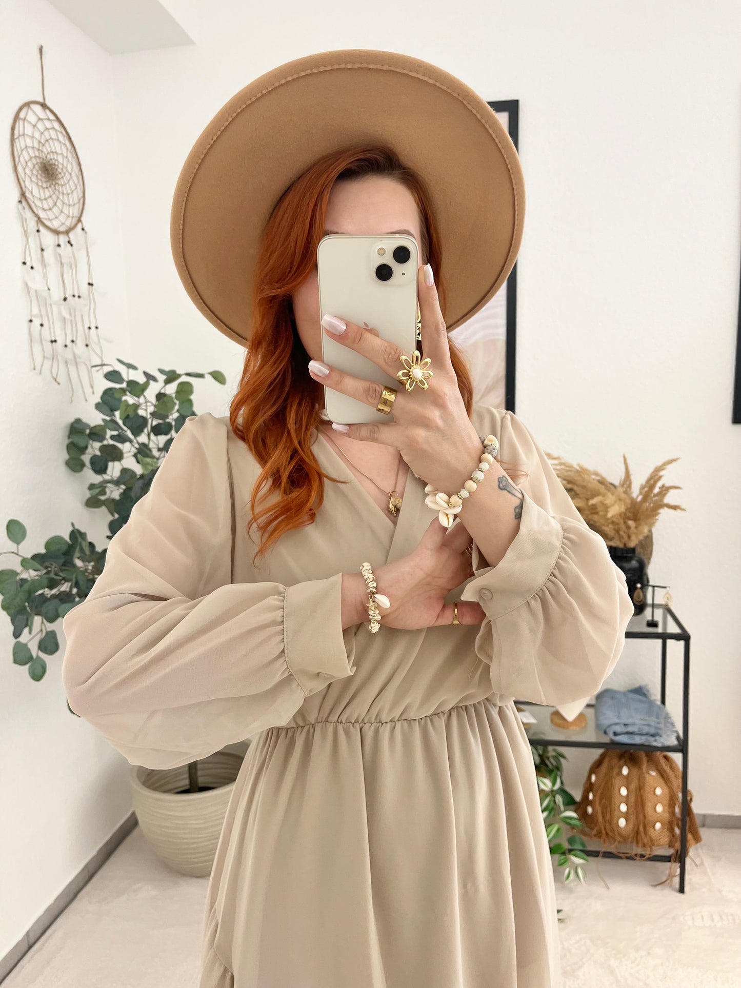 Kleid "Jeanette" creme - leichtes Sommerkleid