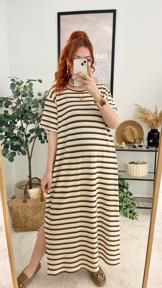 Kleid "Bille" - gemustert langes Sommerkleid