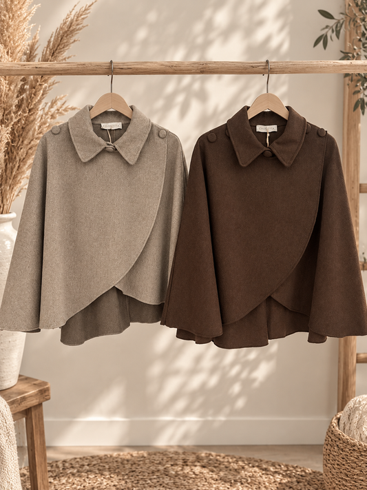 Poncho Cape "CHIARETTA" - verschiedene Farben