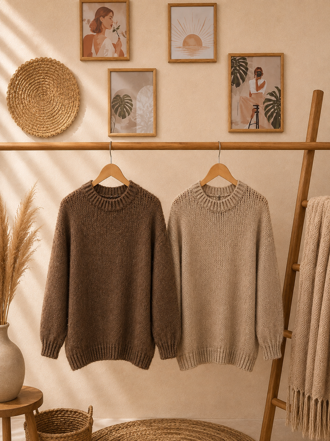 Pullover "JALIA" beige/braun