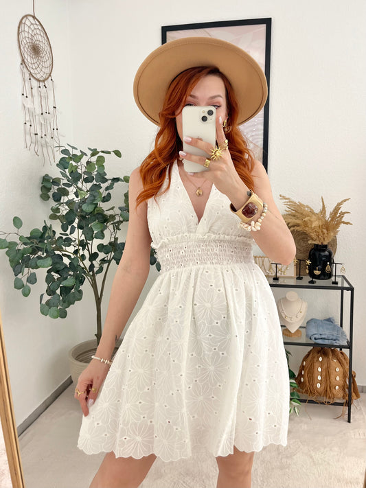Kleid "Juliana" - Bohokleid Lochstrickoptik Sommerkleid