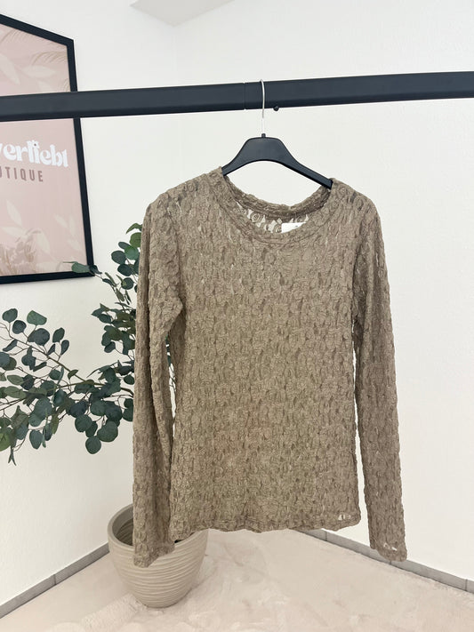 Spitzenoberteil "Nine" Taupe