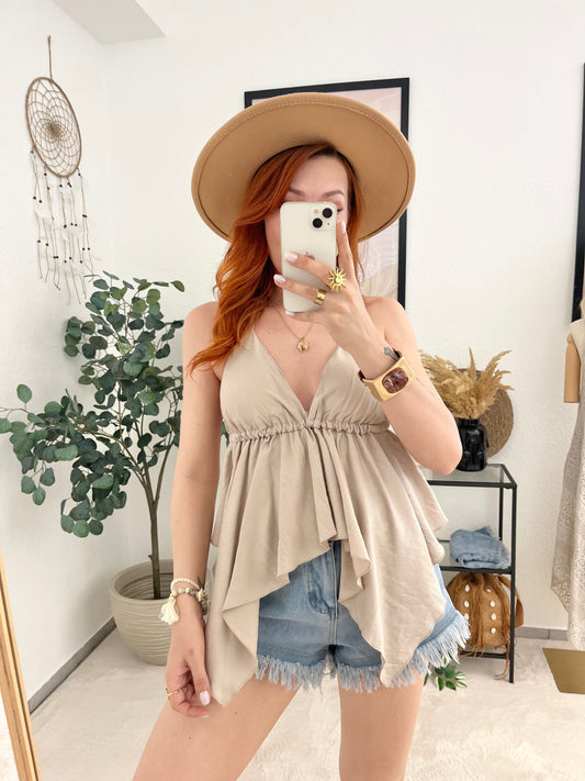 Top "Rafaela" creme - süßes rückenfreies Top