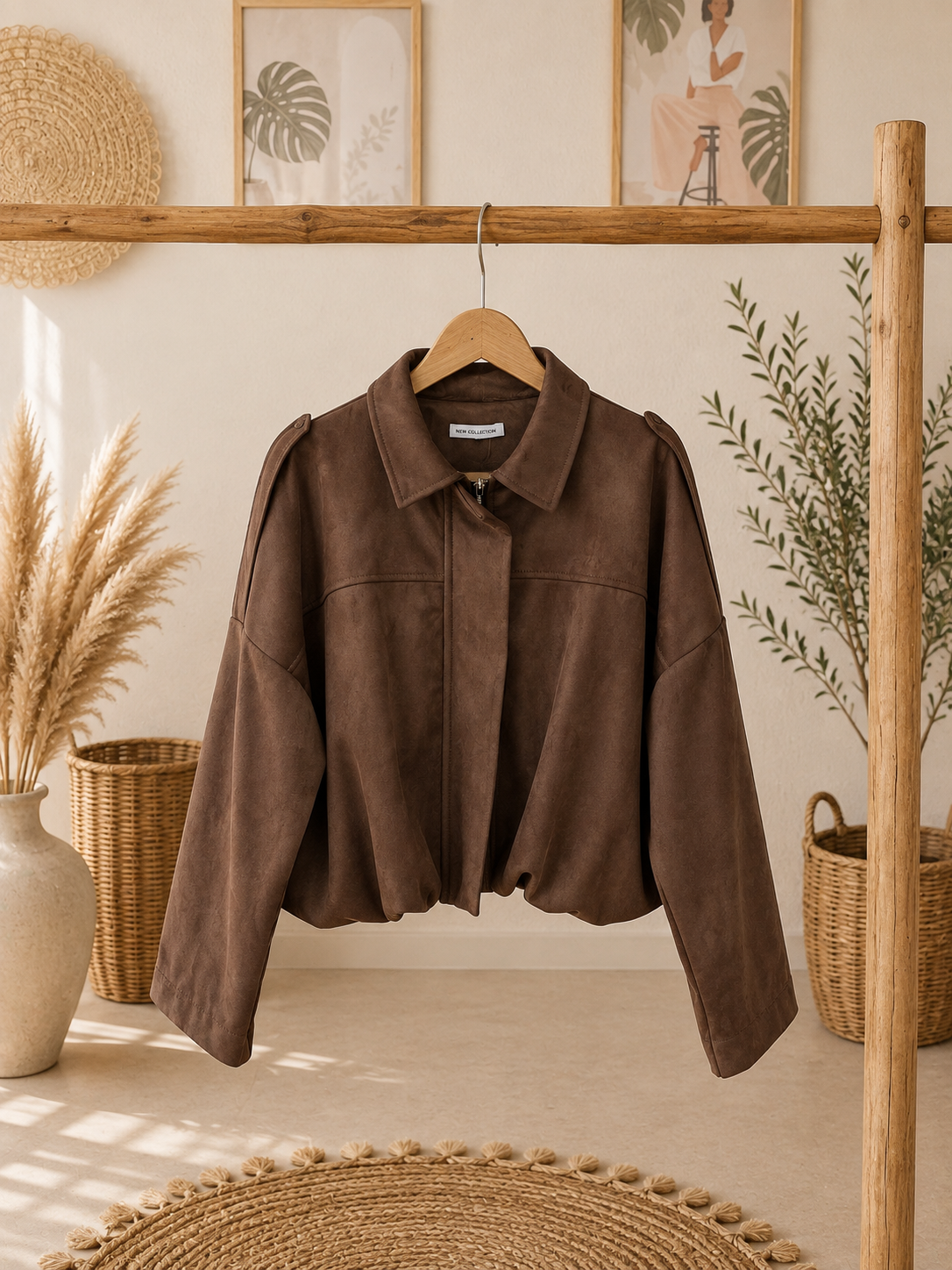 Oversize Jacke "STORMY" in braun