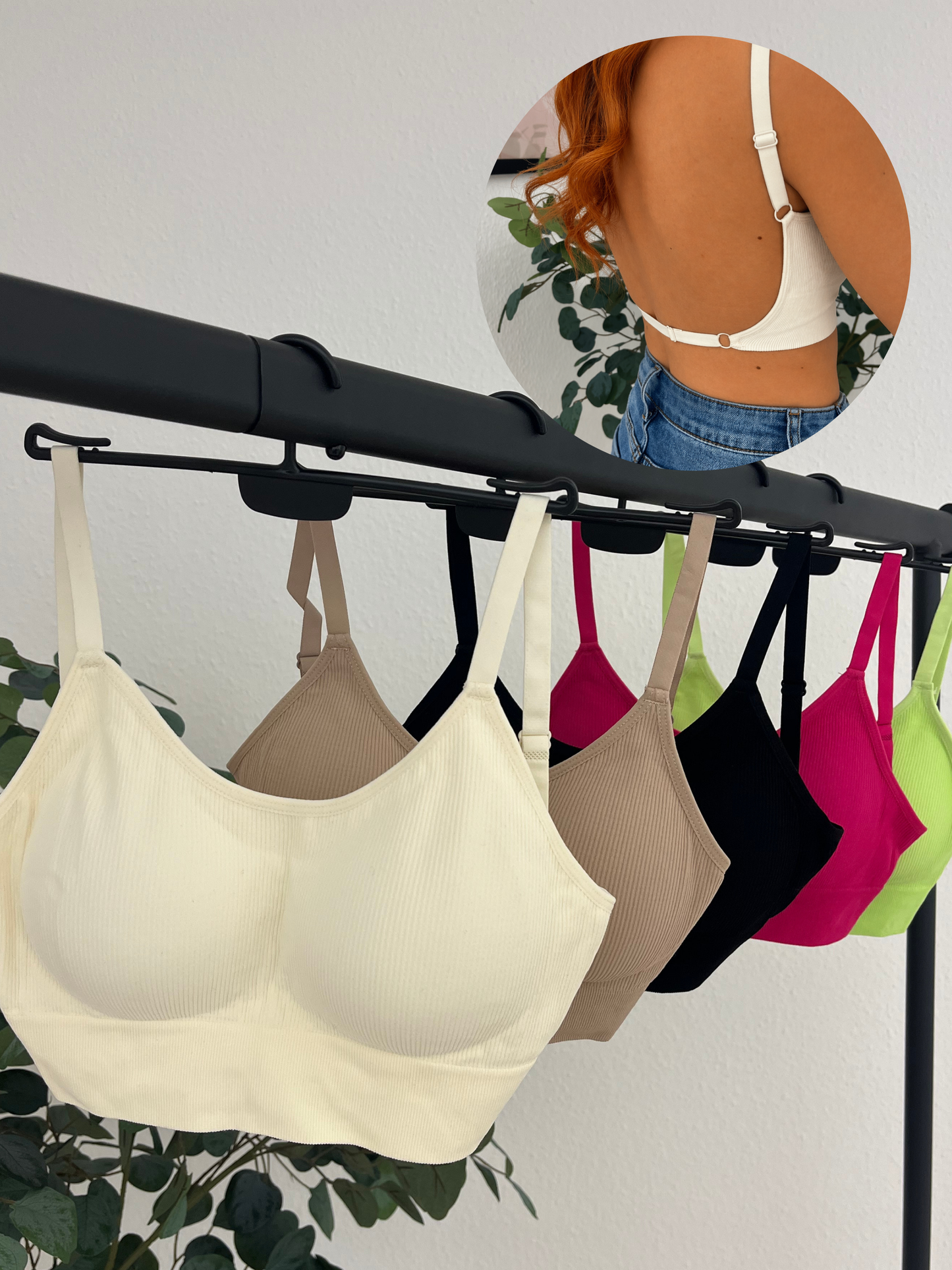 Backless BH "Gina" - versch. Farben und Größen | Rückenfreier Softbh