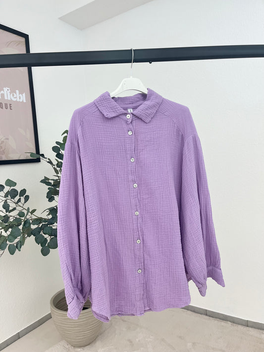 Musselinbluse "Flieder"