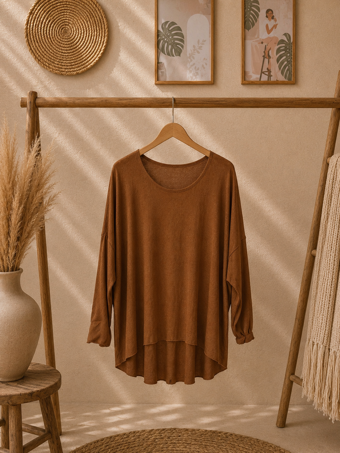 Langarm Shirt "LINDSEY" - verschiedene Farben